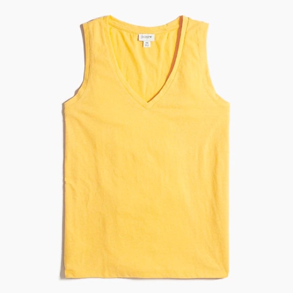 J. Crew Saffron Cotton Blend Tank Top Sz Medium
